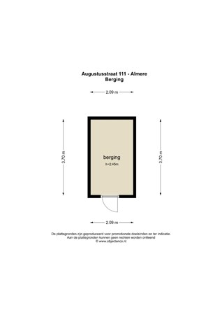 Floorplan - Augustusstraat 111, 1335 DS Almere