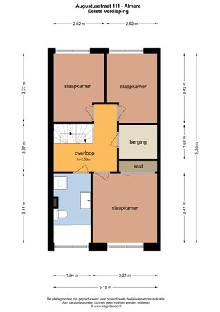 Floorplan - Augustusstraat 111, 1335 DS Almere