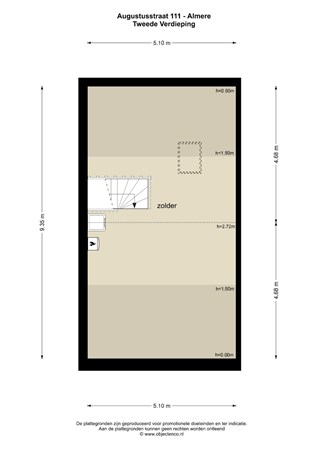 Floorplan - Augustusstraat 111, 1335 DS Almere