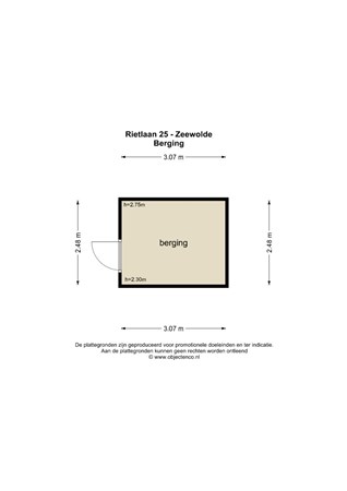 Floorplan - Rietlaan 25, 3893 GK Zeewolde