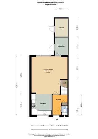 Floorplan - Bornerbroeksestraat 231, 7606 BK Almelo