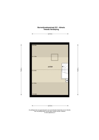 Floorplan - Bornerbroeksestraat 231, 7606 BK Almelo