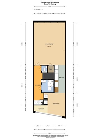 Floorplan - Koetsierbaan 387, 1315 SX Almere