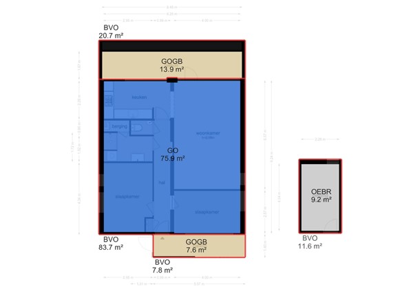 Floorplan - Groenhof 177, 1352 AR Almere