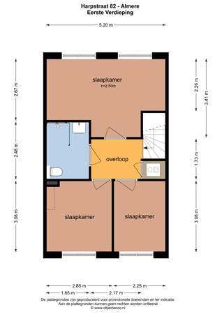 Floorplan - Harpstraat 82, 1312 KP Almere