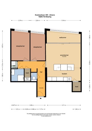 Floorplan - Koetsierbaan 395, 1315 SX Almere