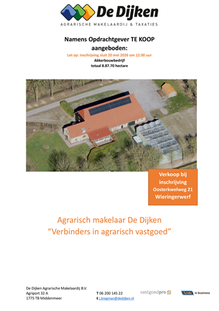 Brochure preview - 2026 Brochure akkerbouwbedrijf en grond Oosterkwelweg 21, Wieringerwerf.pdf