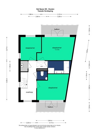 Floorplan - Het Spoor 88, 3994 AL Houten