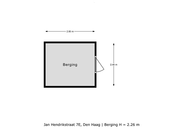 Floorplan - Jan Hendrikstraat 7E, 2512 GK The Hague