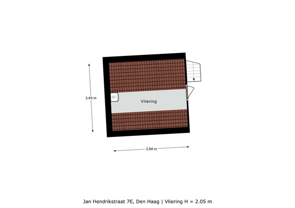 Floorplan - Jan Hendrikstraat 7E, 2512 GK The Hague