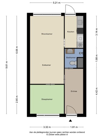 Floorplan - Dolingadreef 201, 1102 WT Amsterdam