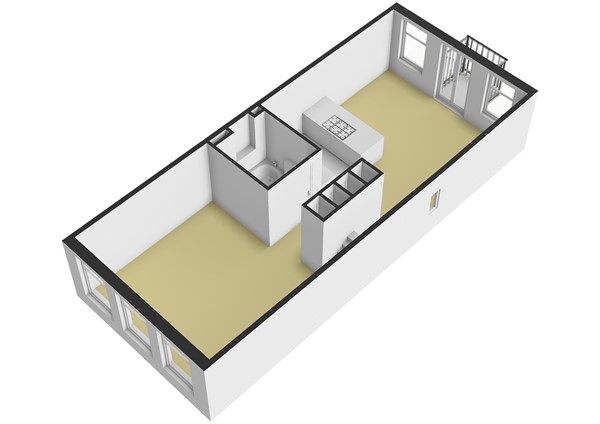 Floorplan - Goudsbloemstraat 61-2, 1015 JK Amsterdam