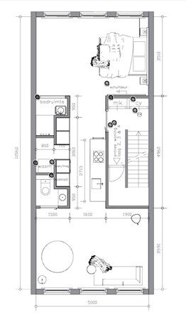 Floorplan - Goudsbloemstraat 61-1, 1015 JK Amsterdam