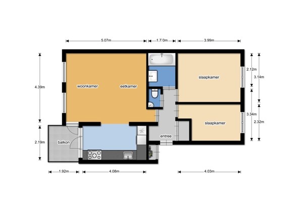 Floorplan - Borgerstraat 19A, 1053 PA Amsterdam