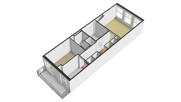 Floorplan - Nieuwe Kerkstraat 117-3, 1018 VJ Amsterdam