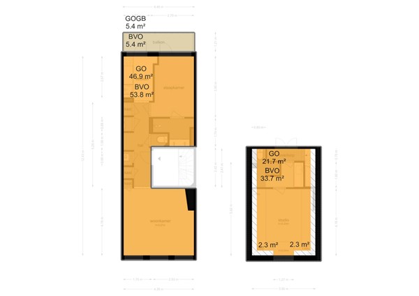 Floorplan - Nieuwe Kerkstraat 117-3, 1018 VJ Amsterdam