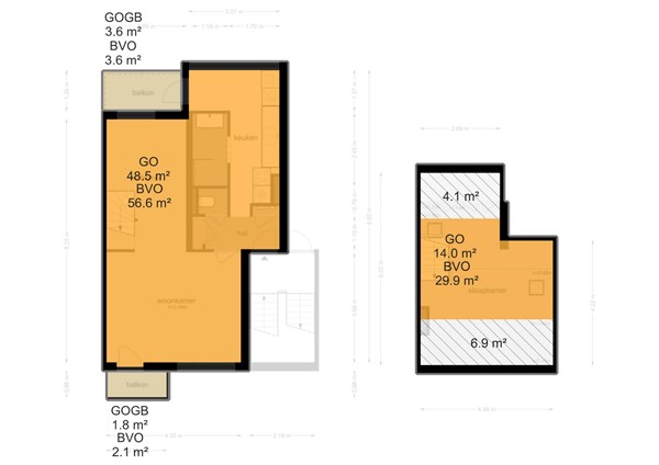 Floorplan - Dirk Bonsstraat 20-3, 1063 TZ Amsterdam