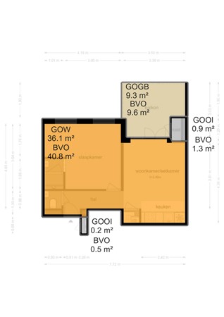 Floorplan - Eerste Atjehstraat 75F, 1094 KD Amsterdam
