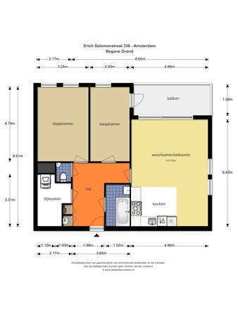 Floorplan - Erich Salomonstraat 336, 1087 GZ Amsterdam