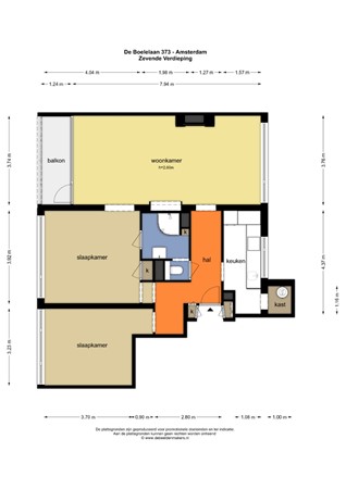 Floorplan - De Boelelaan 373, 1082 RG Amsterdam