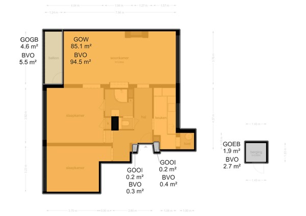 Floorplan - De Boelelaan 373, 1082 RG Amsterdam