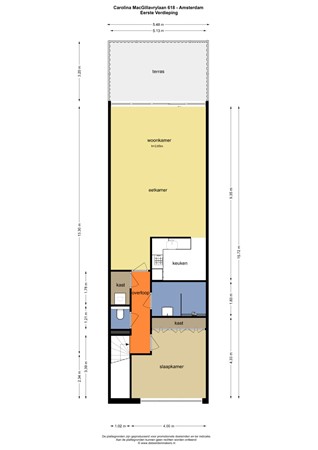 Floorplan - Carolina MacGillavrylaan 618, 1098 XB Amsterdam