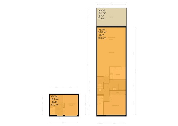 Floorplan - Carolina MacGillavrylaan 618, 1098 XB Amsterdam