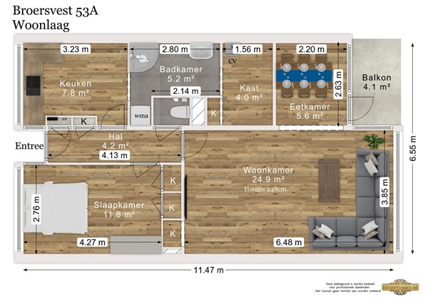 Broersvest 53A, 3111 EC Schiedam - Floorplan2D.jpg