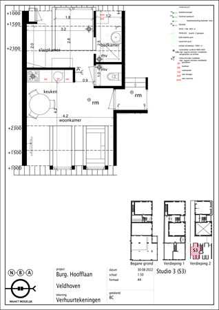 Brochure - Verhuurtekening studio 3.pdf - Burgemeester van Hooffln, 5503 BL Veldhoven