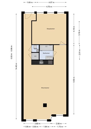 Floor plan - Markt 16K, 5611 EB Eindhoven 