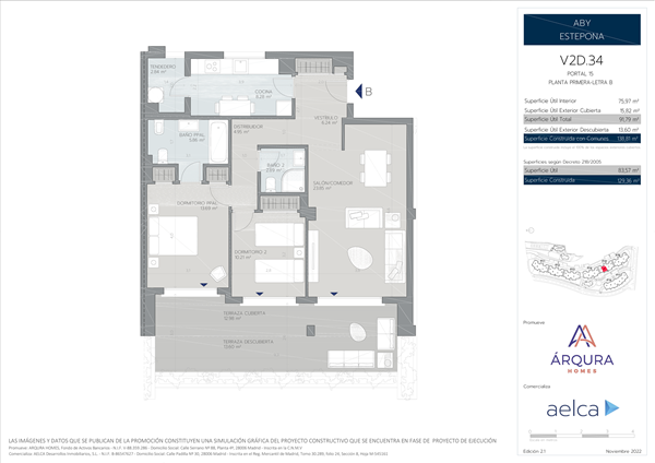 Brochure - 2217-V2D.34-1501B-Plano_Vivienda_Estepona.pdf - Lomas de Arroyo Judío 13, 29680 Estepona