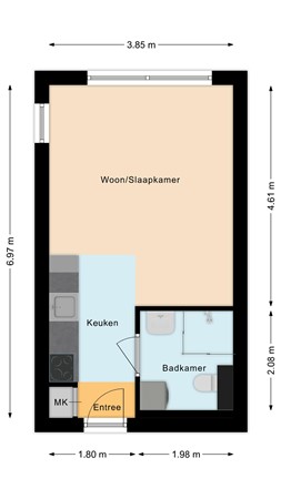 Plattegrond - Pastoor Petersstraat 170-34, 5612 LW Eindhoven - Appartement.jpg