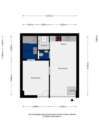 Floor plan - Geldropseweg 163U, 5613 LM Eindhoven 