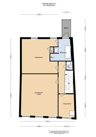 Floorplan - Nieuwe Rijn 61A, 2312 JH Leiden