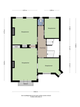 Plantsoen 41, 2311 KH Leiden - 352124_2D_Eerste_verdieping_Plantsoen_41_Leiden_02.jpg