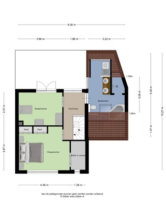 Boonstraat 17, 2341 JT Oegstgeest - 435950_2D_Eerste_Verdieping_Boonstraat_17_Oegstgeest_03.jpg