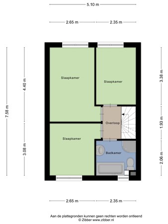 Morsebellaan 46, 2343 BM Oegstgeest - 461343_2D_Eerste_Verdieping_Morsebellaan_46_Oegstgeest_02.jpg