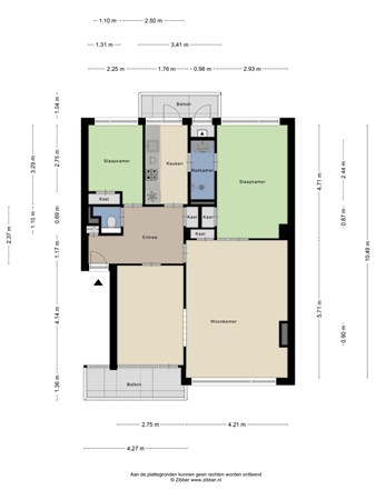 Ridderspoorlaan 91, 2343 TW Oegstgeest - 460040_2D_Appartement_Ridderspoorlaan_91_Oegstgeest_01.jpg