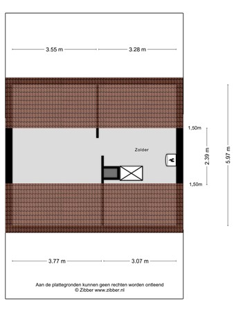 Rhijngeesterstraatweg 107, 2341 BS Oegstgeest - 461501_2D_Zolder_Rhijngeesterstraatweg_107_Oegstgeest_04.jpg