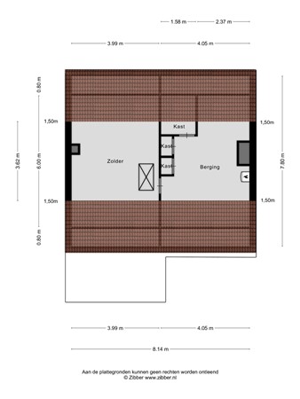 Floorplan - Koestraat 55, 6104 AK Koningsbosch