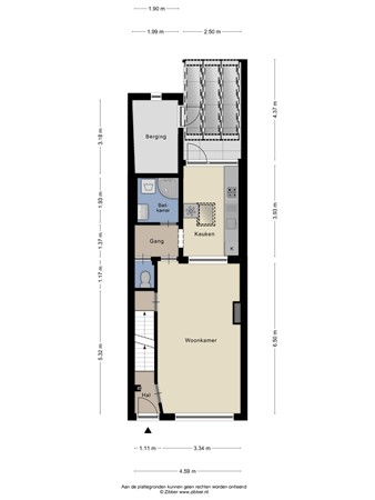 Floorplan - Leliënsingel 23, 6163 CL Geleen