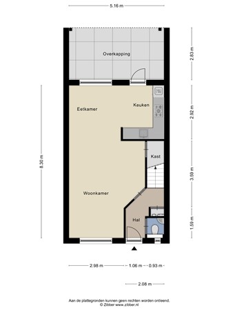 Floorplan - Pastoor de Grootstraat 21, 6463 KB Kerkrade