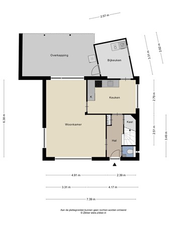 Floorplan - Koningin Julianastraat 5B, 5991 XV Baarlo