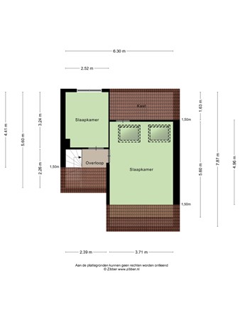 Floorplan - Weustenraedtstraat 32, 6431 GV Hoensbroek