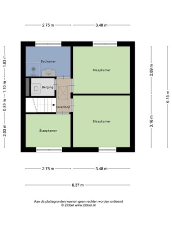 Floorplan - Reigerstraat 21, 6135 EP Sittard