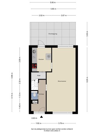 Floorplan - Eggelstraat 13, 6134 VT Sittard