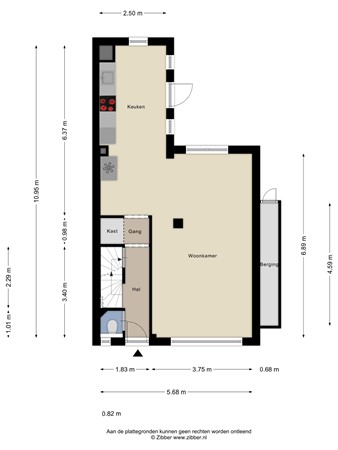 Floorplan - Klingstraat 11, 6431 BR Hoensbroek