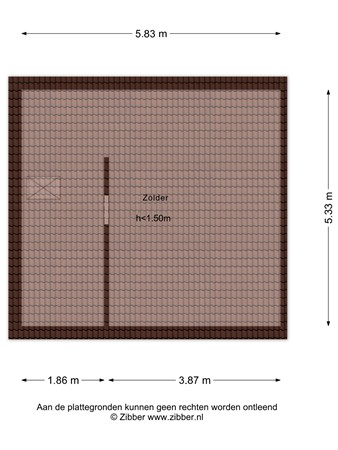 Floorplan - Klingstraat 11, 6431 BR Hoensbroek