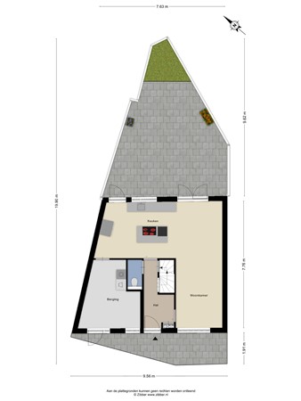 Floorplan - Spoorstraat 44, 6161 AC Geleen