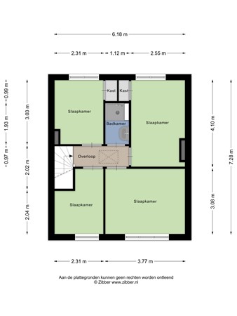 Floorplan - Mgr. Feronstraat 3, 6161 TX Geleen